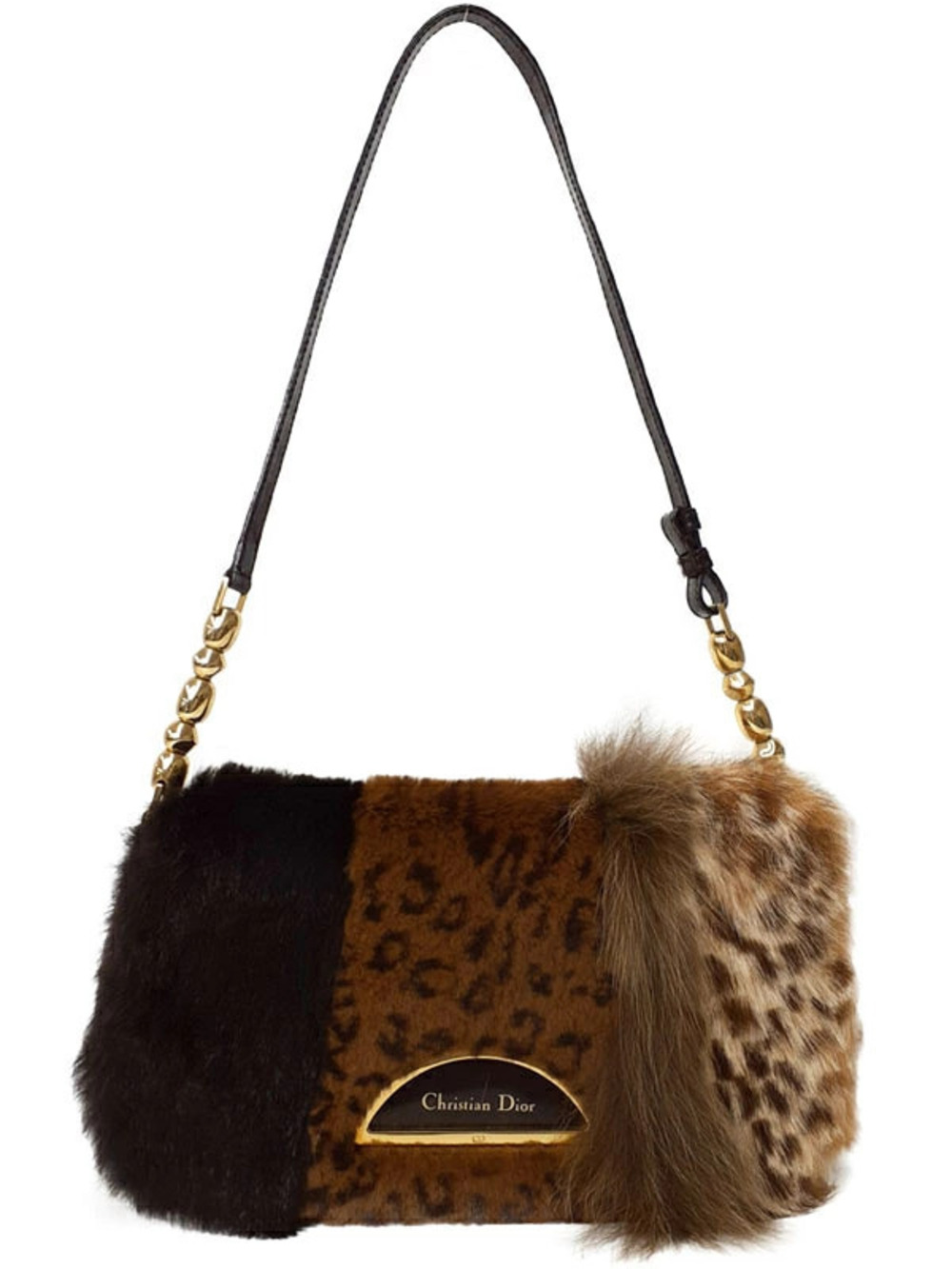 Christian Dior Fur Maris Pearl Handbag Hobo Bag